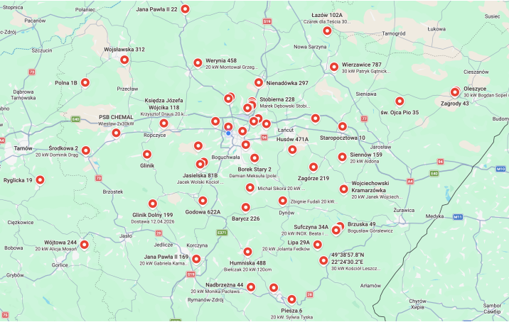 Mapa realizacji HERKULES.vip